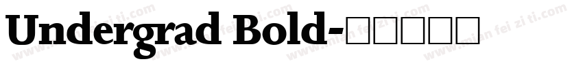 Undergrad Bold字体转换